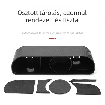 Autó hátsó ülésének szervezője pohártartóval és zsebkendő tartóval – többfunkciós tároló