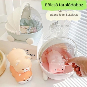 Nagy kapacitású tároló kosár bölcső és babakocsi számára, fedéllel