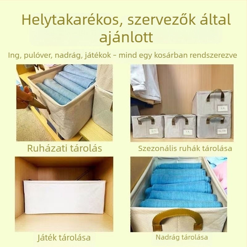 Mosható, összecsukható hálószobai tárolókosár, többfunkciós asztali rendező fiókkal