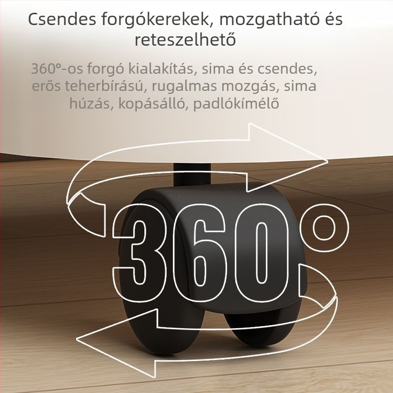 Műanyag ruhaszennyes kosár görgőkkel, nagy kapacitású, otthoni és fürdőszobai használatra