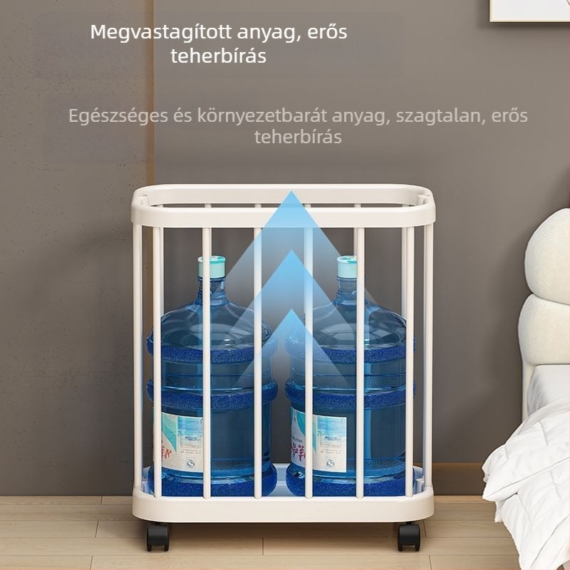 Műanyag ruhaszennyes kosár görgőkkel, nagy kapacitású, otthoni és fürdőszobai használatra