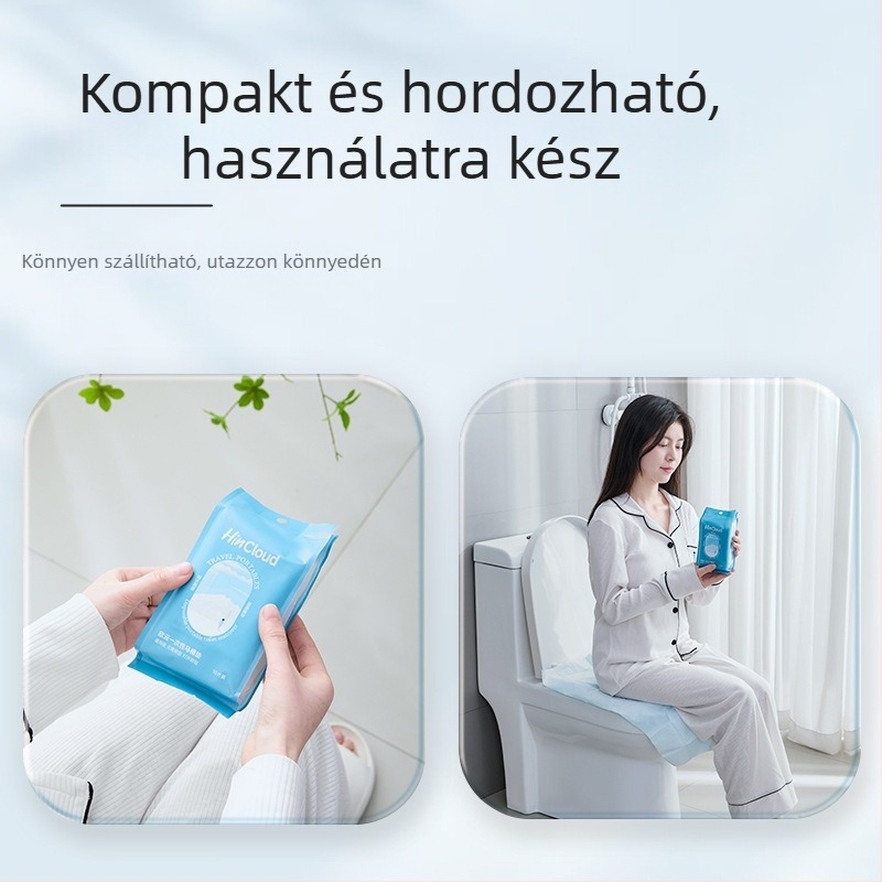 Egyszer használható, teljes lefedettségű vécéülőke párna szülés utáni anyáknak, hordozható utazásokhoz és szállodákhoz