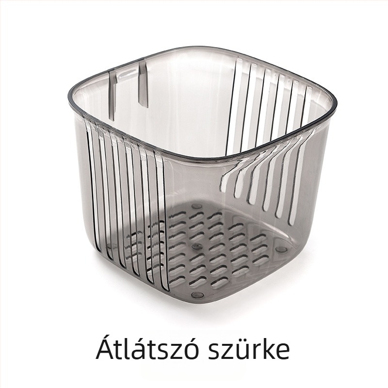 Gyömbér és fokhagyma tároló kosár, falra szerelhető konyhai tároló, hátoldali ragasztóval