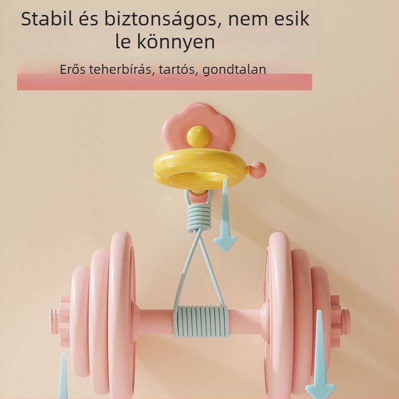 Dopamine hajszárító tartó virágos tárolópolccal, falra szerelhető fürdőszobai kiegészítő