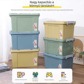 Átlátszó műanyag tároló doboz, megerősített és nagyított méretű, autós szervező, logó nyomtatás lehetséges