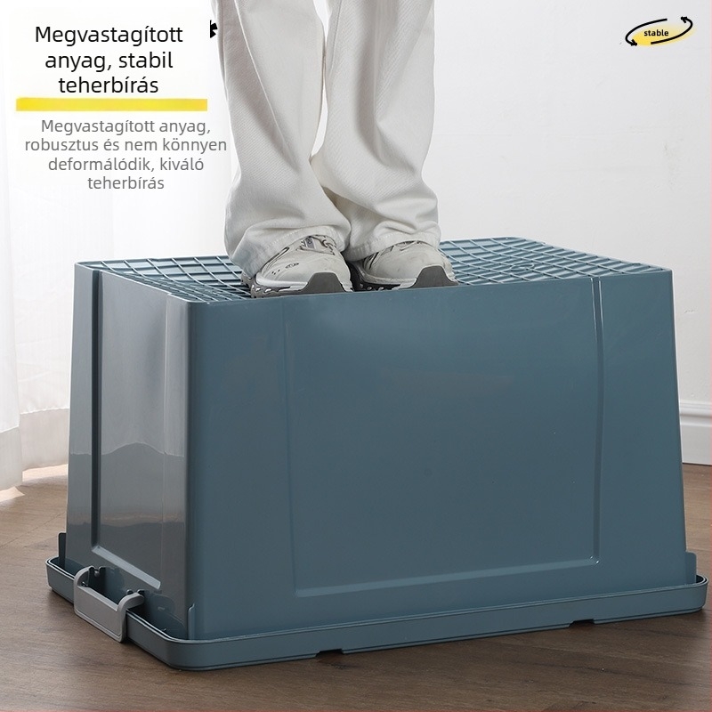 Átlátszó műanyag tároló doboz, megerősített és nagyított méretű, autós szervező, logó nyomtatás lehetséges