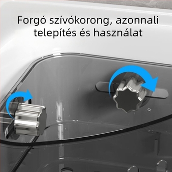 Fürdőszobai sarokmosdó-szervező leeresztő kosárral és multifunkcionális tárolóval rongyok, szivacsok, kefék és acélgyapjú golyók számára