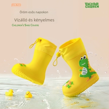 Gyermek esőcsizma fiúknak és lányoknak, csúszásmentes talppal, vízálló, kisgyermekeknek és iskolásoknak megfelelő