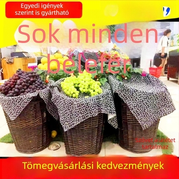 Rattan fonott gyümölcs- és zöldségkosár
