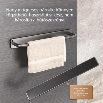Mágneses konyhai tároló, fűszerek rendezője, falra szerelhető, többfunkciós szénacél polc