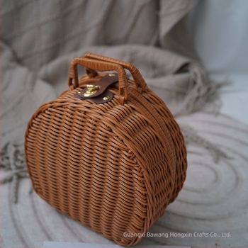Új retro kerek rattan tároló doboz Mooncake ajándékcsomagoláshoz, üzleti ajándék