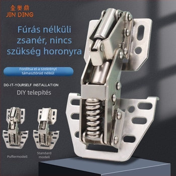 Csatorna nélküli mennyezeti pánt összecsukható ruhásszekrényajtóhoz, rugós