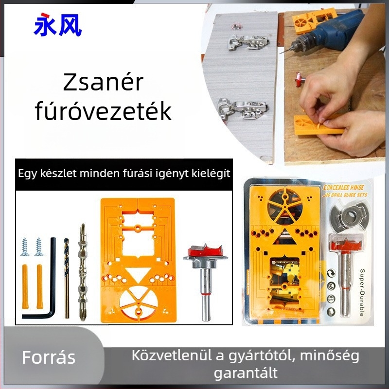 Zsanérnyílásnyitó készlet visszacsapó mechanizmussal szekrényekhez és fa panelokhoz