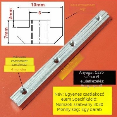 Alumínium profil egyenes csatlakozó 30×30 és 40×40 profilokhoz