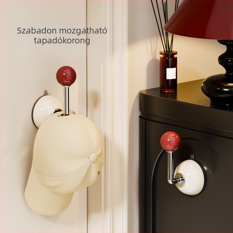 Kalapakasztó szívókoronggal – ajtóra és a szekrénybe, kalapok és kiegészítők tárolására