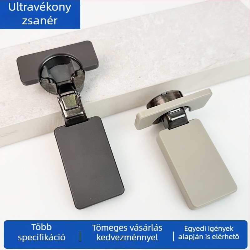 Ultra vékony hidraulikus ajtópánt kettőfokozat hidraulikus csillapítással, csendes, egyenes pánt faajtókhoz, 25 mm vastagságú