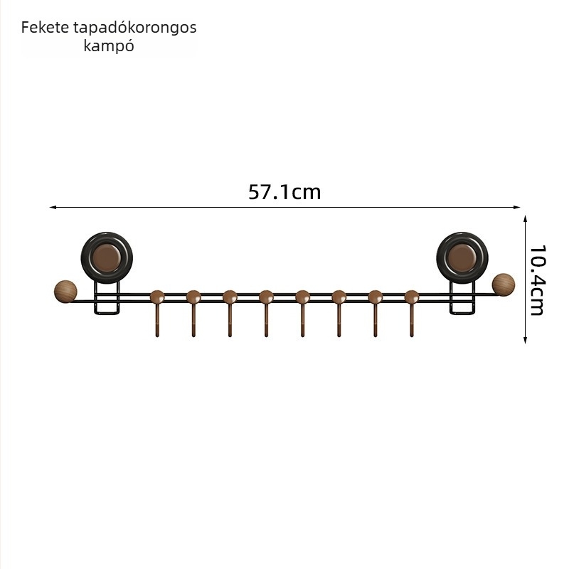 Vákuumos ajtófogas, fúrás nélkül, erős teherbírású, ruhatartó szervező a bejárathoz és a falra