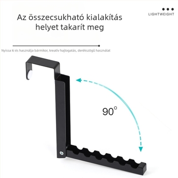Teleszkópos összecsukható ruhafogas az ajtó mögé, diákszálláson, falra szerelhető, fúrás nélkül, kompakt utazási ruhafogas