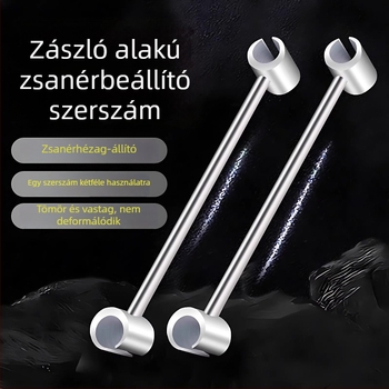 Zsanérhézag-állító eszköz, ajtózsanér-állító eszköz, zászló alakú zsanér-állító eszköz