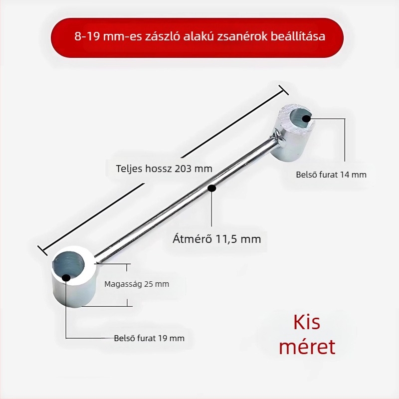 Zsanérhézag-állító eszköz, ajtózsanér-állító eszköz, zászló alakú zsanér-állító eszköz