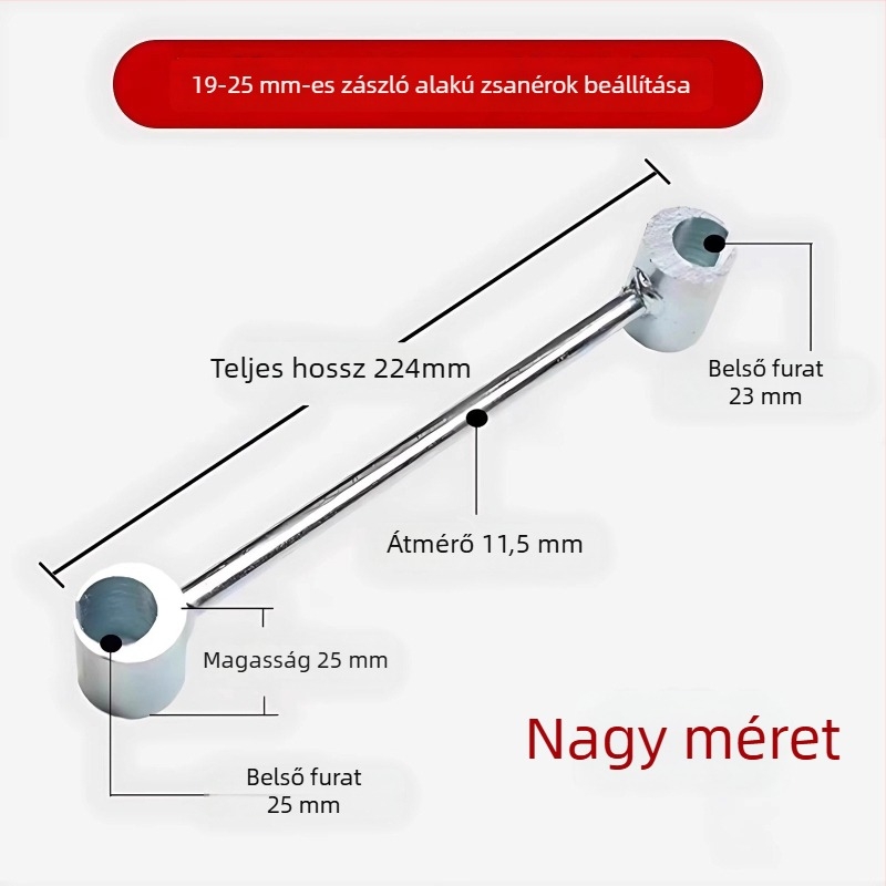 Zsanérhézag-állító eszköz, ajtózsanér-állító eszköz, zászló alakú zsanér-állító eszköz