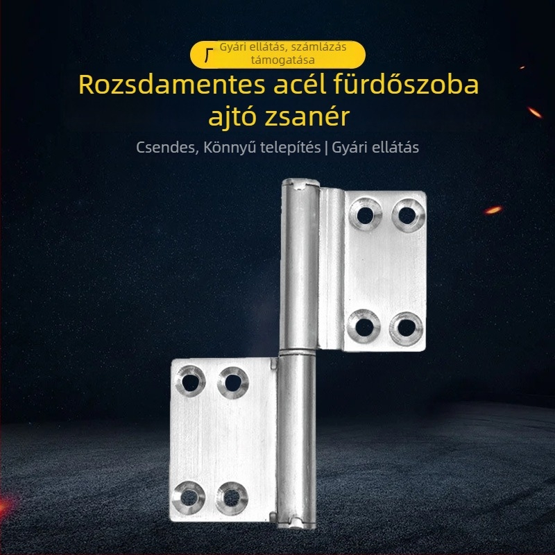 WC ajtó rozsdamentes acél csukló, levehető, régi stílusú, hegesztett pánt biztonsági ajtókhoz