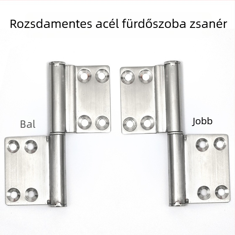 WC ajtó rozsdamentes acél csukló, levehető, régi stílusú, hegesztett pánt biztonsági ajtókhoz