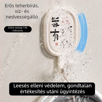 Erős ragasztós kampó, fúrás nélküli falra szerelhető, 3–5 kg teherbírás, ruhák és törölközők számára, nyom nélkül