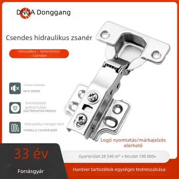 D8 hidraulikus konyhaszekrényajtó zsanér buferrel, hangtalan csillapítás, acél hardver
