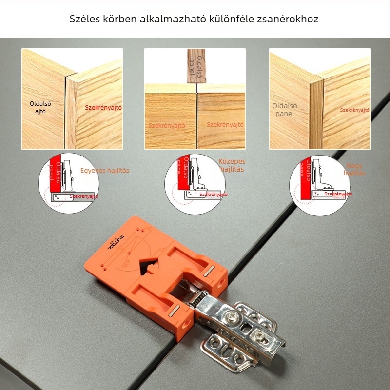 Szekrényajtó csukló mágneses pozicionáló lemez, 2,6 mm rés, gyors szerelési eszköz