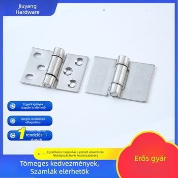 304 rozsdamentes acél hegesztett zsanér, nehéz ipari kivitel, méretek 50×75×3 mm