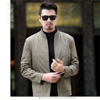 Férfi mulberry selyem zakó - vékony, tavasz-ősz, üzleti-casual, bő szabás, kiváló minőség