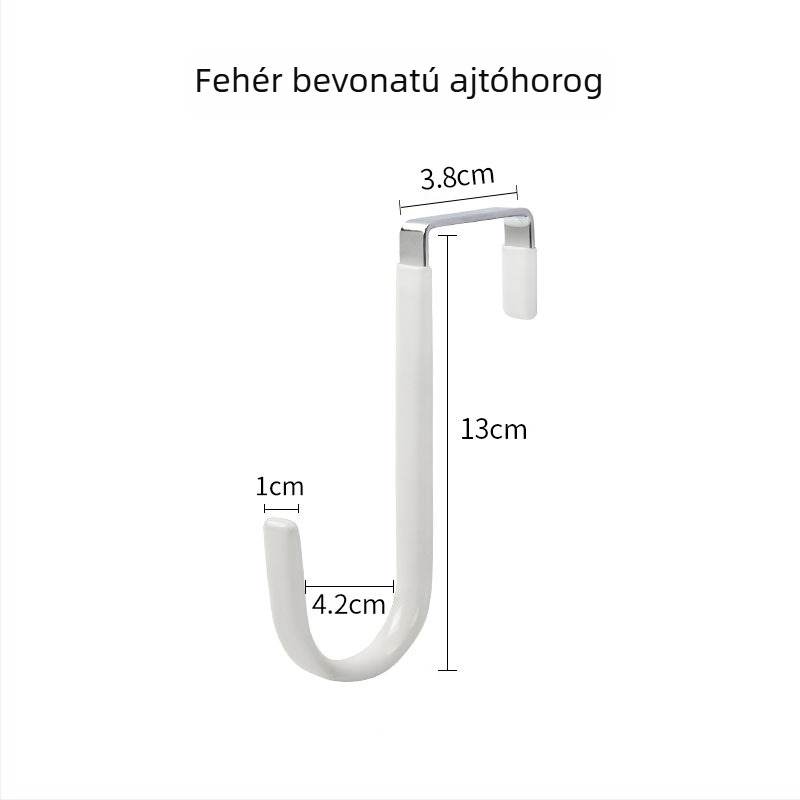 Fém ajtó mögötti fogas, szög nélkül, nyomtalan – ruhafogas fürdőszobára, S-alakú, modern dizájn, 5 kg terhelhetőség