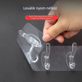 Fúrás nélküli ragasztó akasztócsík – erős falra szerelhető akasztók ajtókhoz, 0–1 kg, konyha és fürdőszoba, modern kristály stílus
