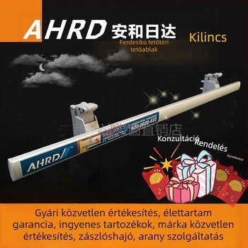 Tetőtéri ablak kilincs zár és kapcsoló, dőlt karú retesz