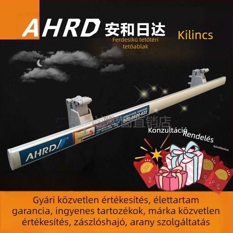 Tetőtéri ablak kilincs zár és kapcsoló, dőlt karú retesz