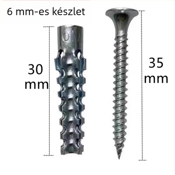Rozsdamentes acél expanziós csavarok könnyű üreges téglákhoz, integrált szeg és fém expanziós hüvely dugóval
