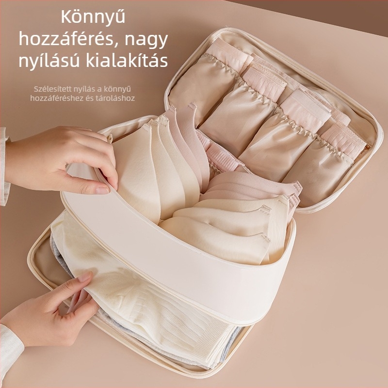 Női utazási fehérneműtároló táska, nagy kapacitású, rendező melltartókhoz, alsóneműkhöz és zoknikhoz, hordozható ruhatároló táska