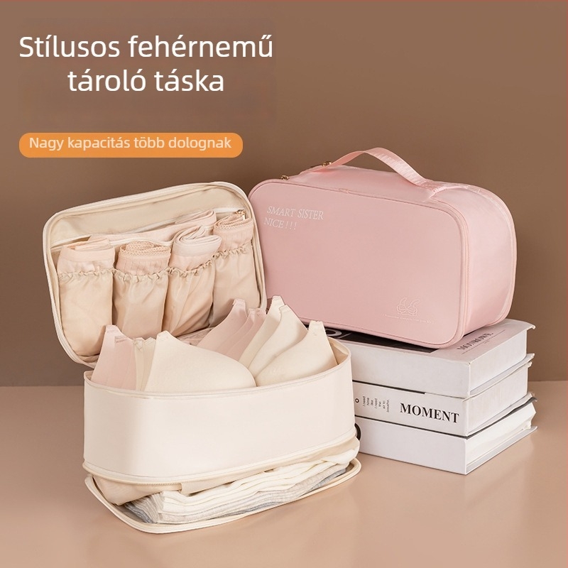 Női utazási fehérneműtároló táska, nagy kapacitású, rendező melltartókhoz, alsóneműkhöz és zoknikhoz, hordozható ruhatároló táska