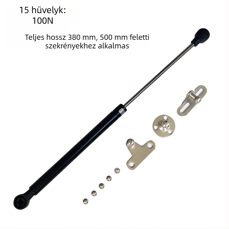 15 hüvelykes kibővített szekrény ajtóval, felnyíló, alumínium kerettel és üveges kiállítótérrel, hidraulikus támasz