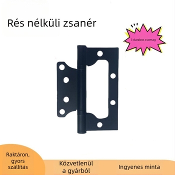 3 darab fekete fa ajtózsanér készlet, 4 hüvelykes, horony nélküli, hangtalan és sima