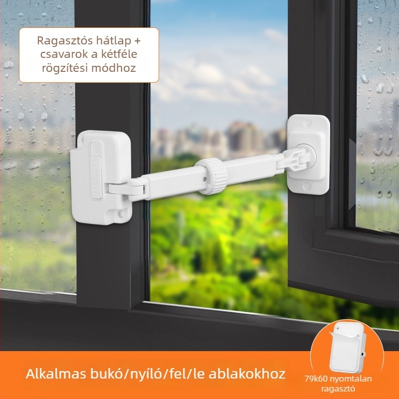 Gyerekbiztonsági ablakzár korlátozó – műanyag FT1 modellhez, csuklós ablakokhoz