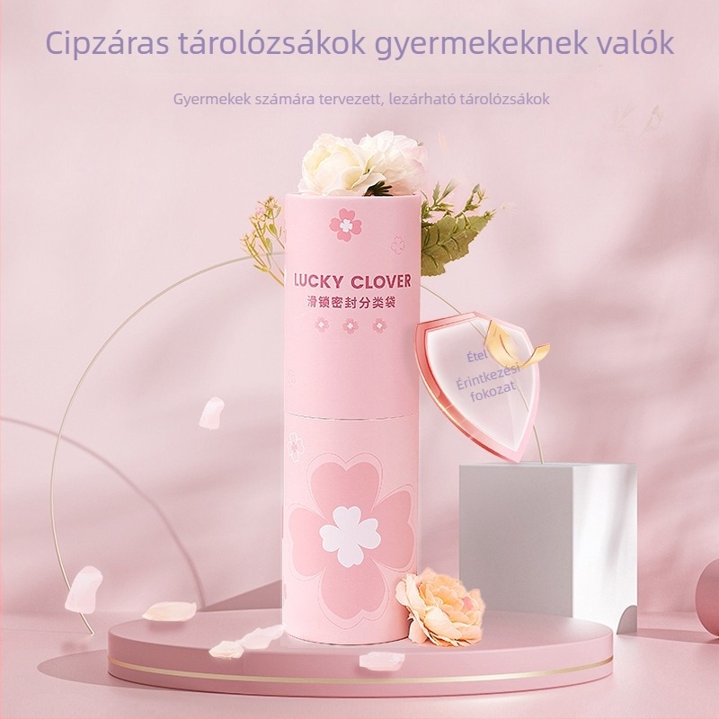 Henger alakú tároló táska cipzárral, babakelengye és tartozékok tárolására