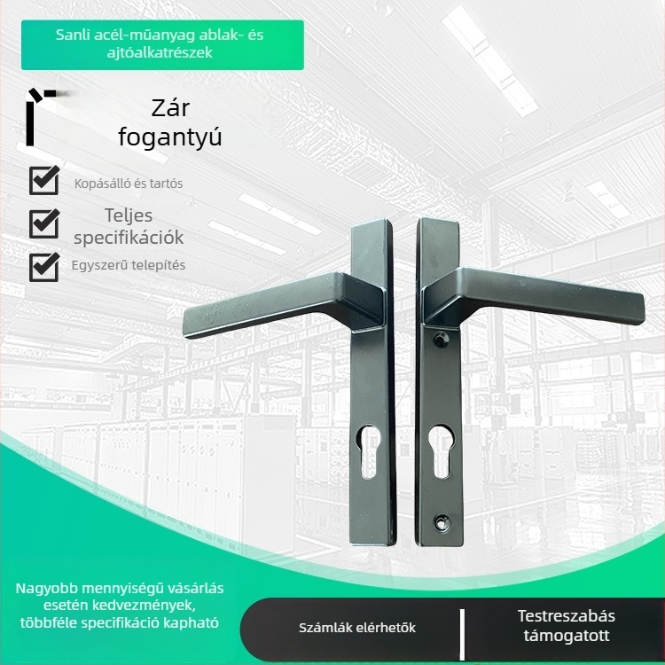 Ajtózár fogantyú – ajtó- és ablak tartozékok, beltéri biztonsági fogantyú, minimalist műanyag-acél fogantyú