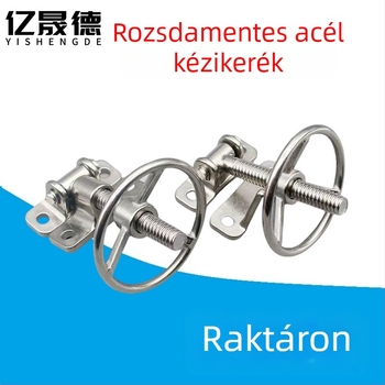 Rozsdamentes acél ajtópánt sütők és gőzölők számára, ajtózár, forrasztható kézikerék