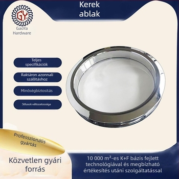 Garázsajtó körablak, csúszóajtó kiegészítők, kis ablak, európai stílusú, modern minimális dizájn, ABS anyag