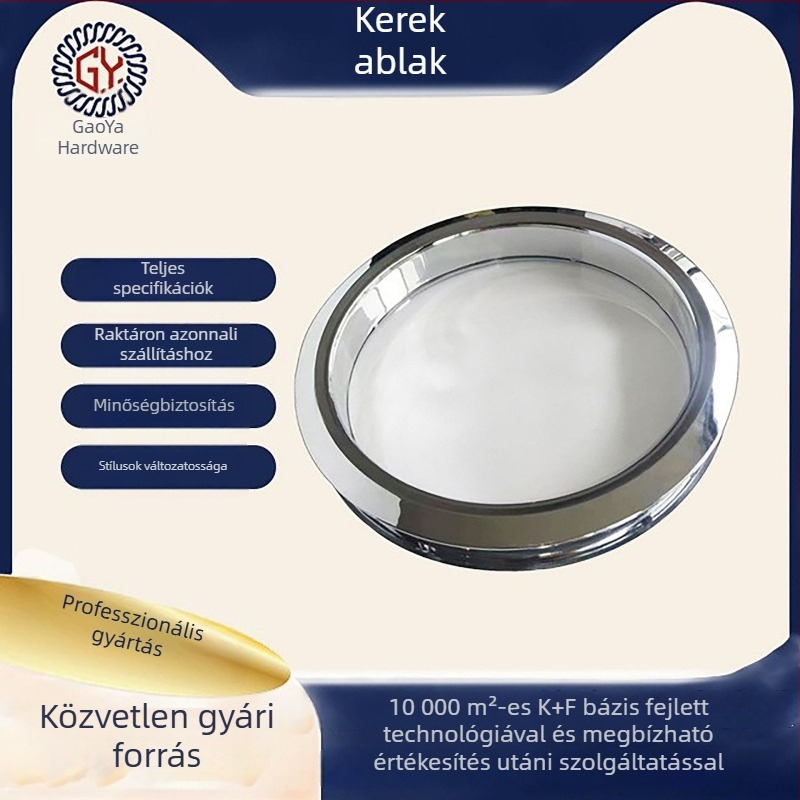 Garázsajtó körablak, csúszóajtó kiegészítők, kis ablak, európai stílusú, modern minimális dizájn, ABS anyag