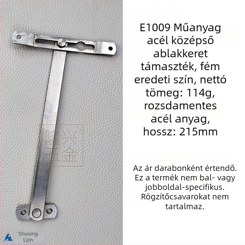 Fehér alumínium ablak-támasz, felső egykaros tartással