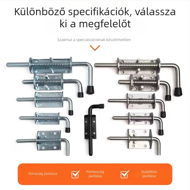 12x135 Rozsdamentes acél – záró- és pánt a villamos szekrényekhez, rugós sík zár, F-típus