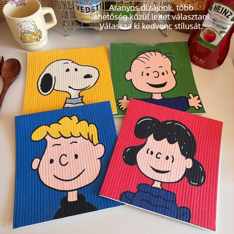 Snoopy konyhai szivacs mosogatáshoz – edények és tálak tisztítására, nedvszívó és olajálló
